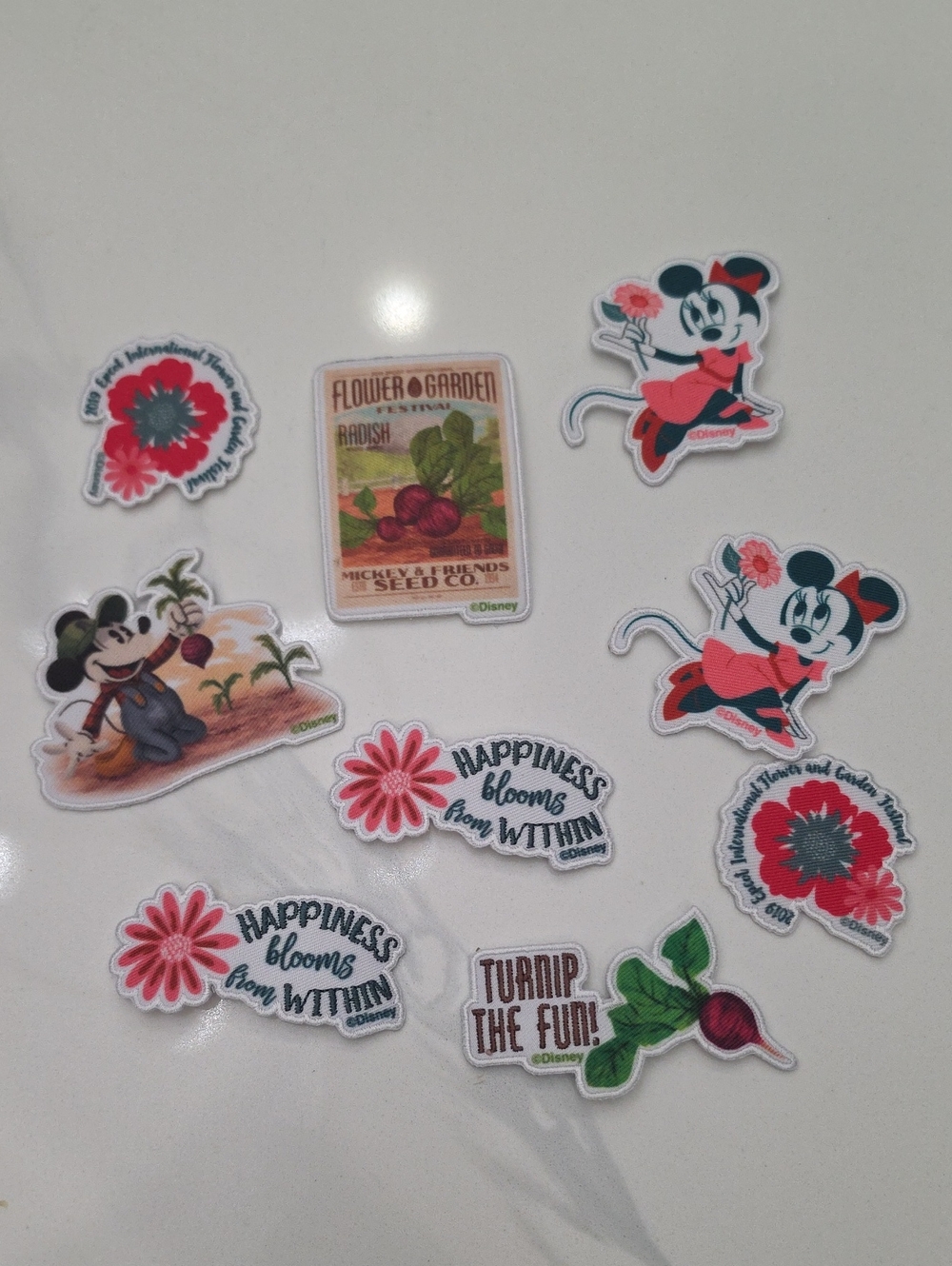 Disney Minnie & Mickey iron on Flower and garden festival patches